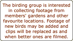 The birding group is interested